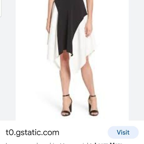 Maggy London Black a d white Midi Dress NWT size 10 - Picture 3 of 13